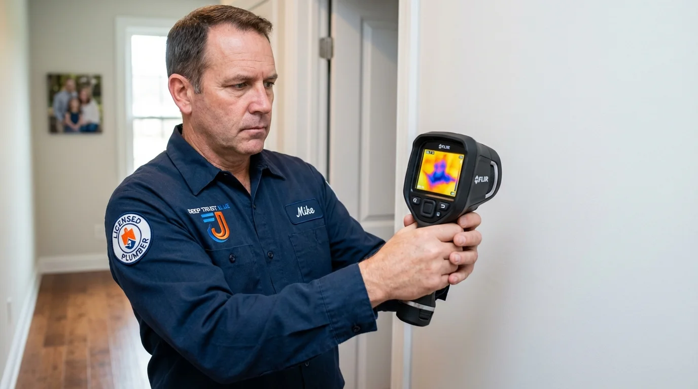 Thermal imaging leak detection by Johns Plumbing LLC in Girdwood