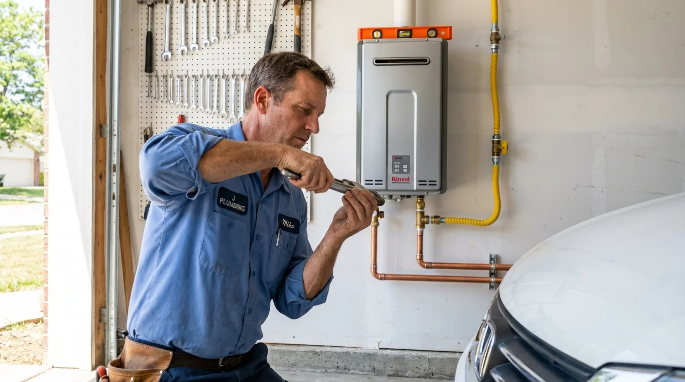 Tankless water heater installation by a Johns Plumbing LLC plumber in Girdwood